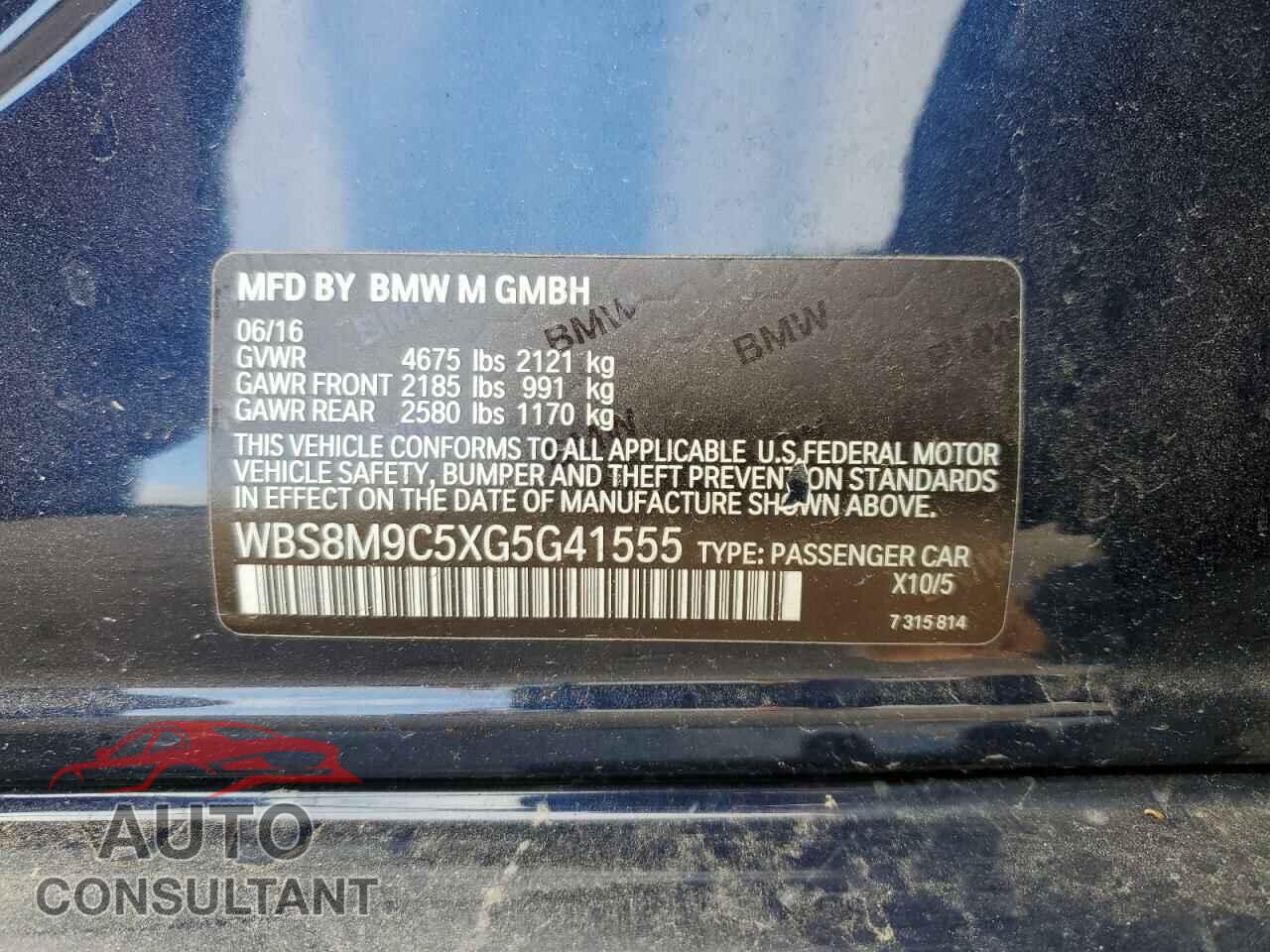 BMW M3 2016 - WBS8M9C5XG5G41555