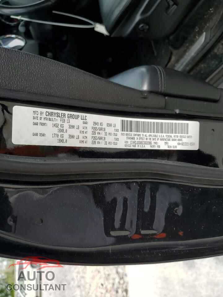 DODGE DURANGO 2013 - 1C4RDJDG0DC663386