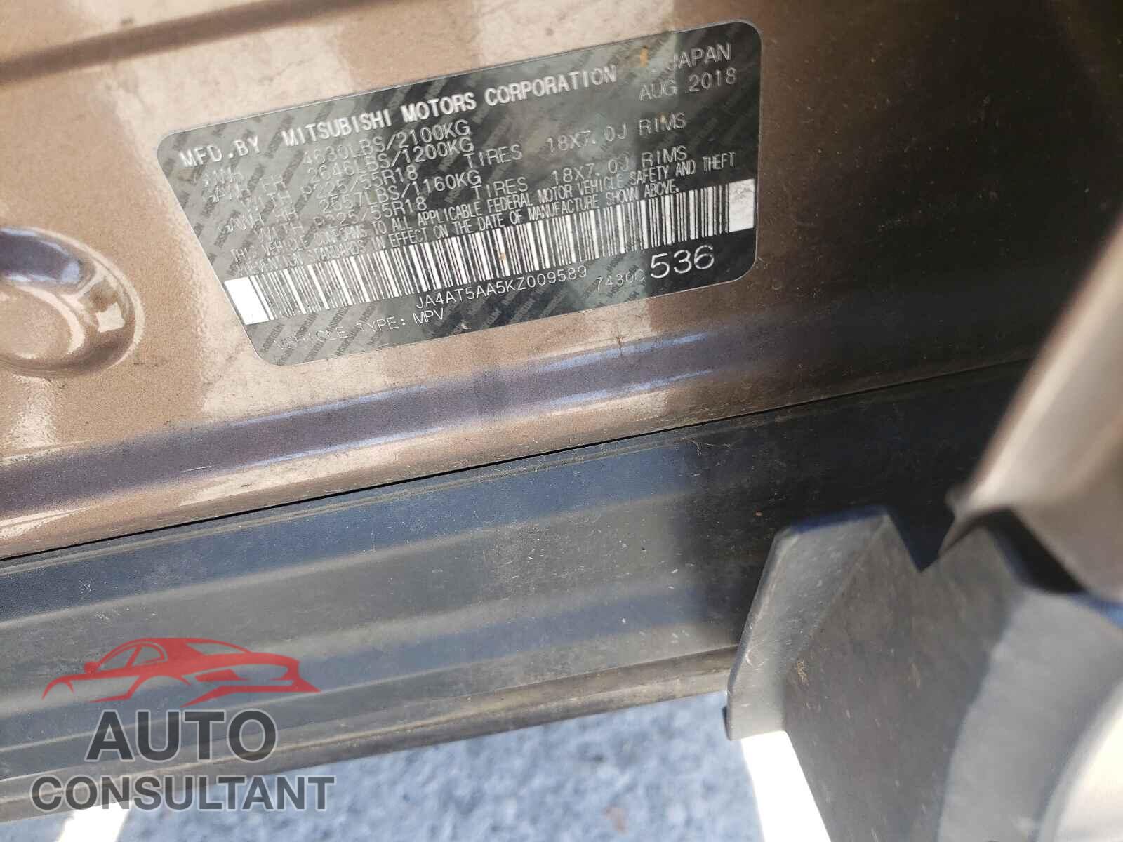 MITSUBISHI ECLIPSE 2019 - JA4AT5AA5KZ009589