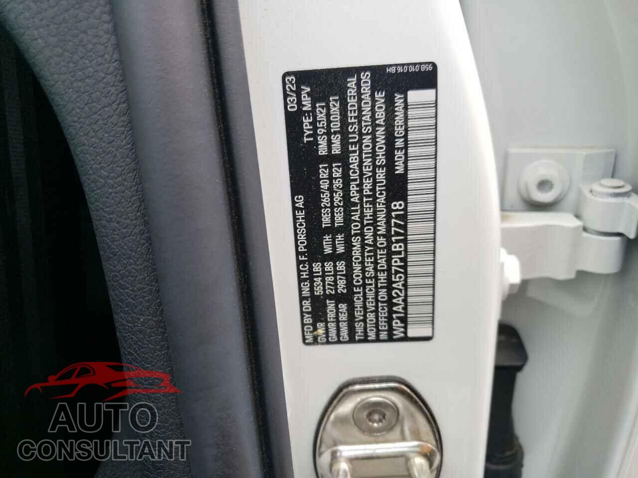 PORSCHE MACAN BASE 2023 - WP1AA2A57PLB17718