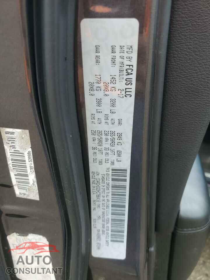 DODGE DURANGO 2017 - 1C4RDHDG3HC796416