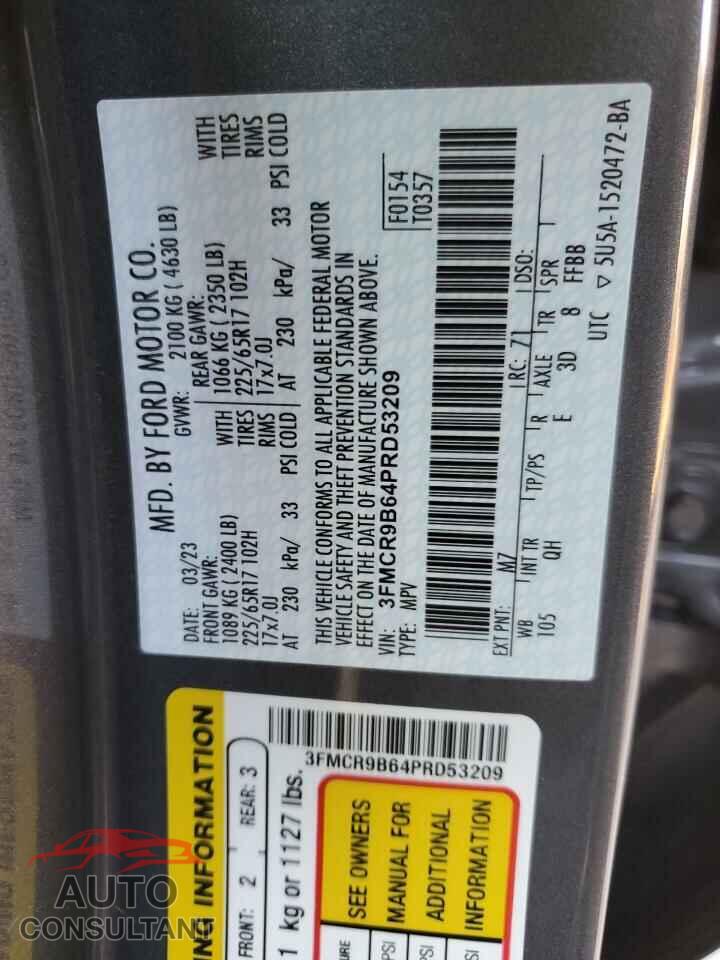 FORD BRONCO 2023 - 3FMCR9B64PRD53209
