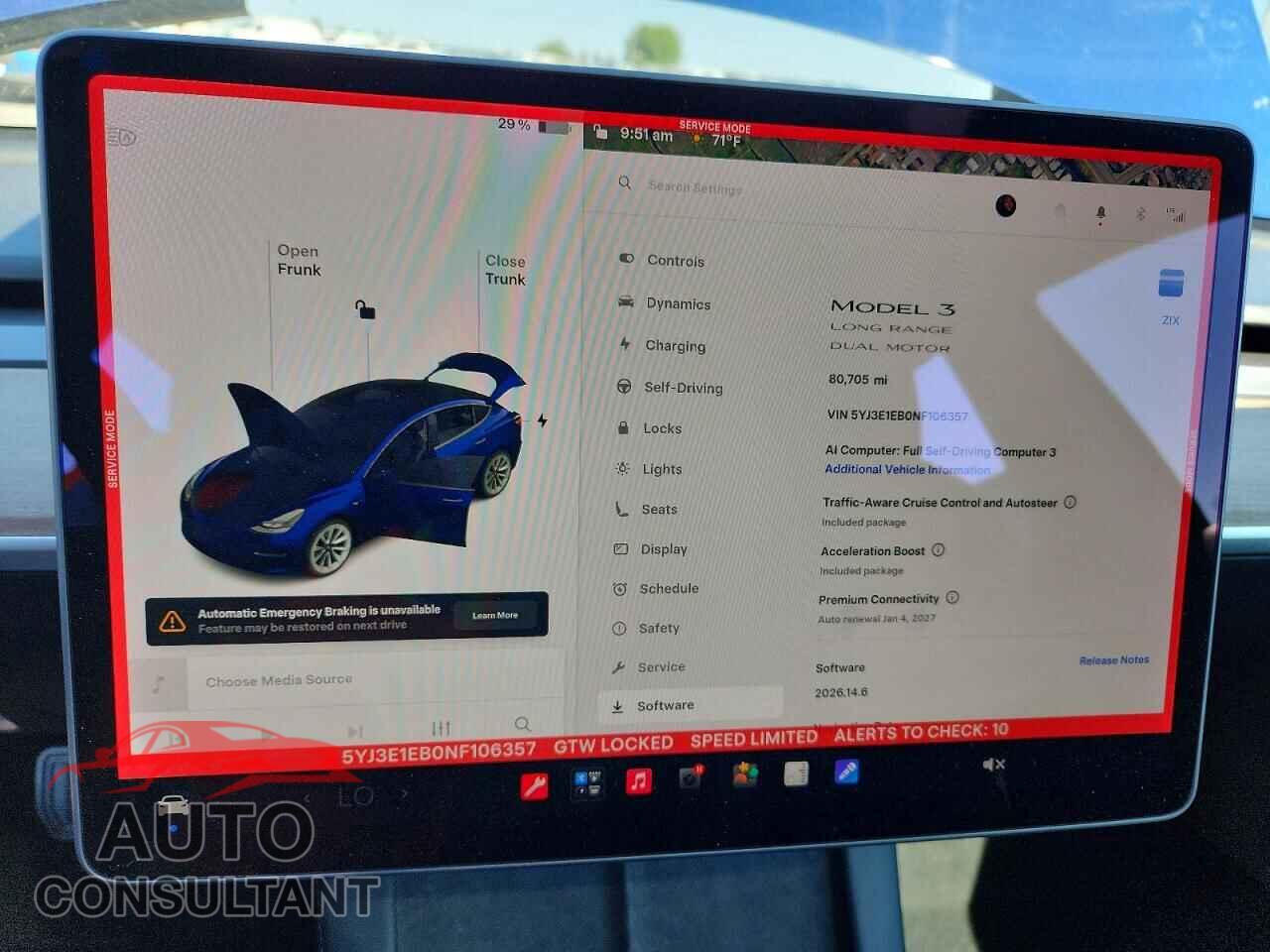 TESLA MODEL 3 2022 - 5YJ3E1EB0NF106357