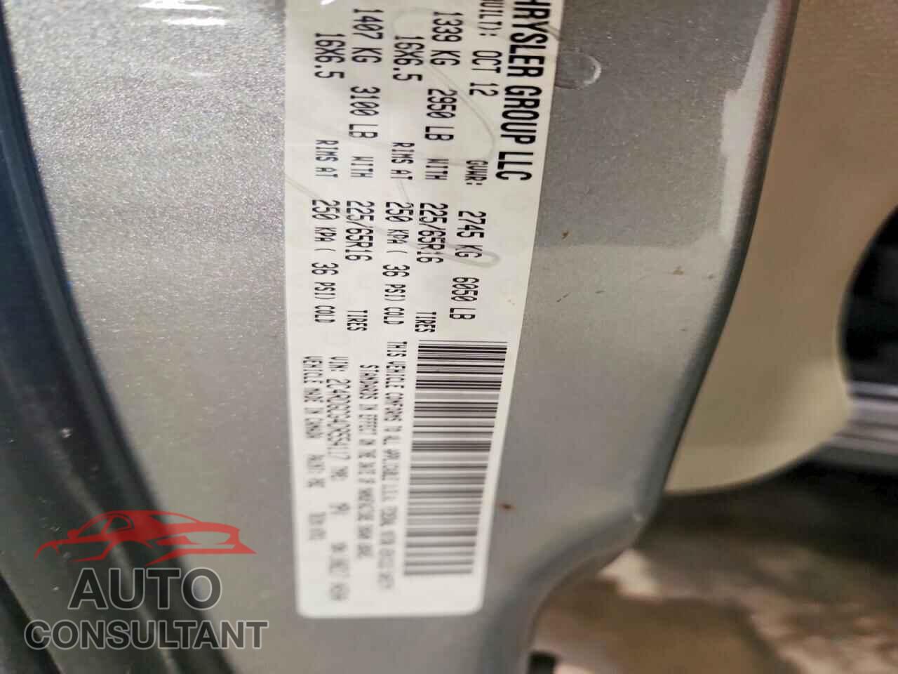DODGE CARAVAN 2013 - 2C4RDGCG4DR554117