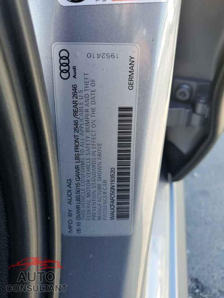 AUDI A6 2016 - WAUCFAFC5GN193520