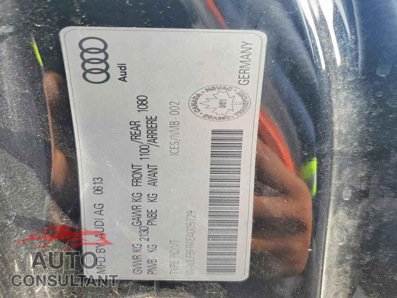 AUDI A5 2014 - WAULFBFR4EA005729
