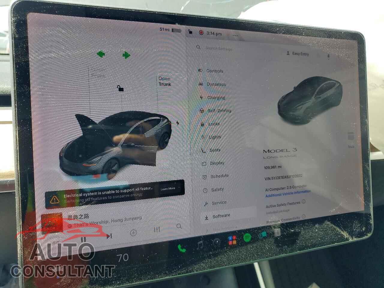 TESLA MODEL 3 2018 - 5YJ3E1EA5JF102032