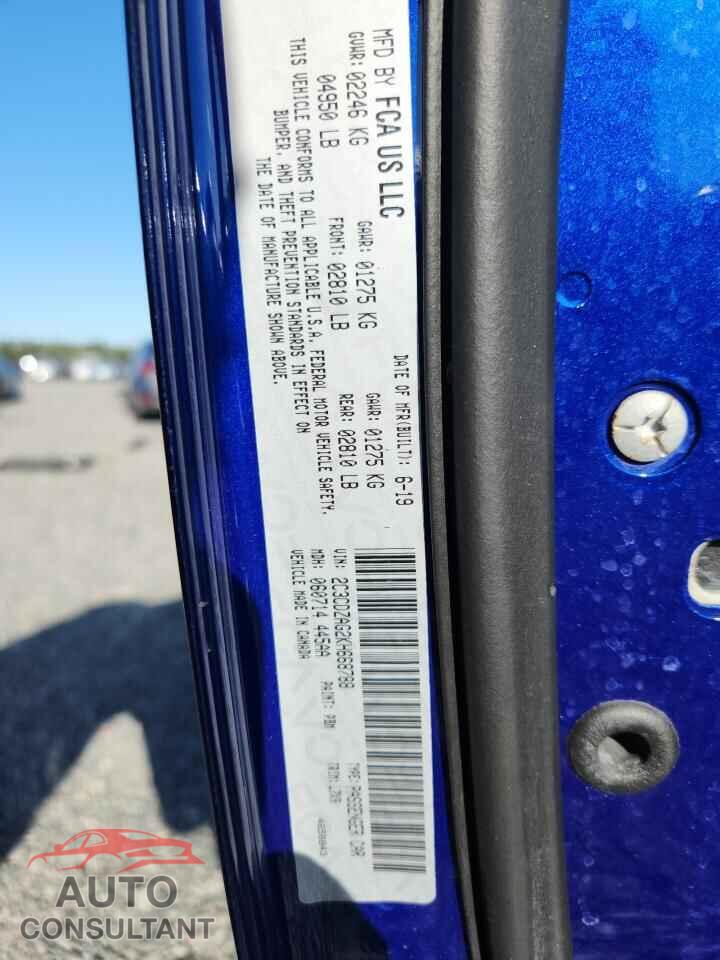 DODGE CHALLENGER 2019 - 2C3CDZAG2KH668788