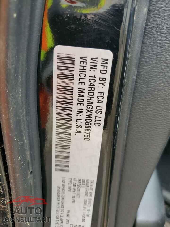 DODGE DURANGO 2021 - 1C4RDHAGXMC608750