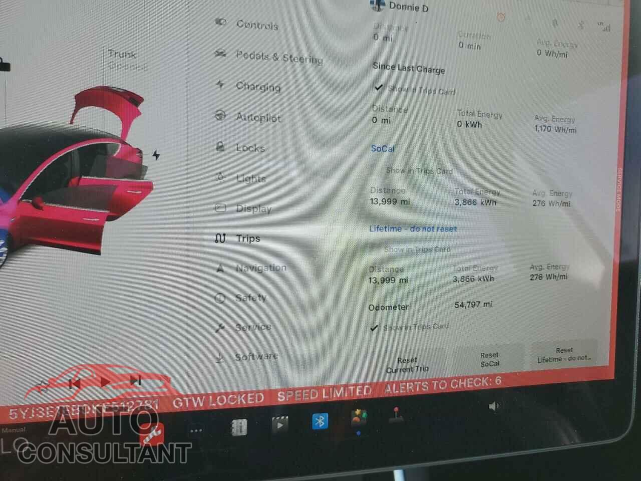 TESLA MODEL 3 2019 - 5YJ3E1EB0KF512781