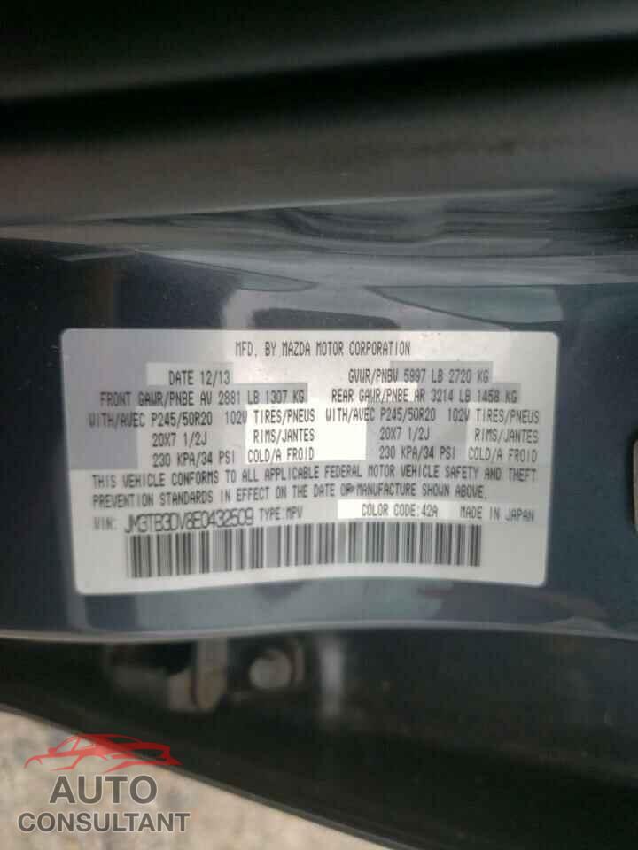 MAZDA CX-9 2014 - JM3TB3DV8E0432509