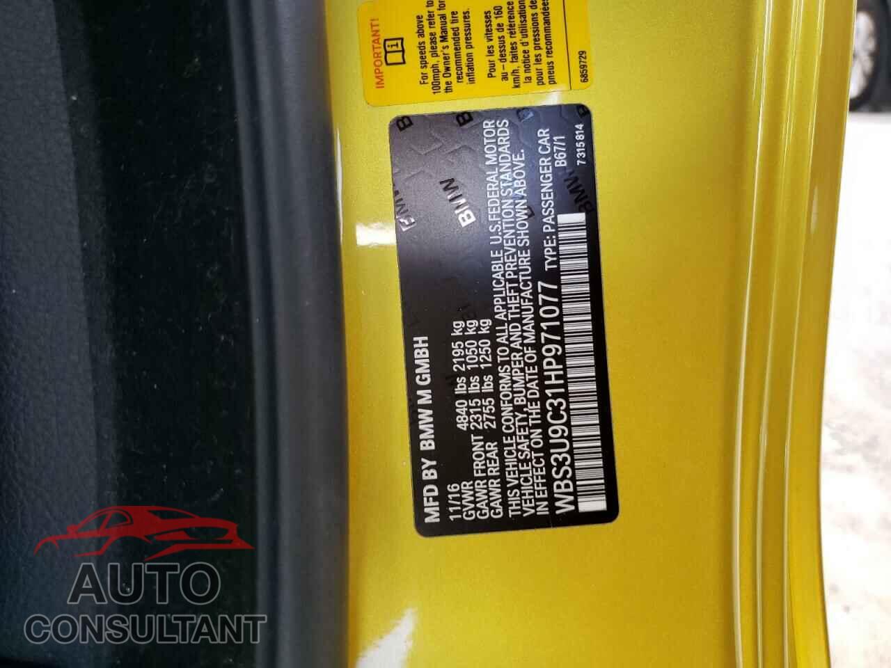 BMW M4 2017 - WBS3U9C31HP971077
