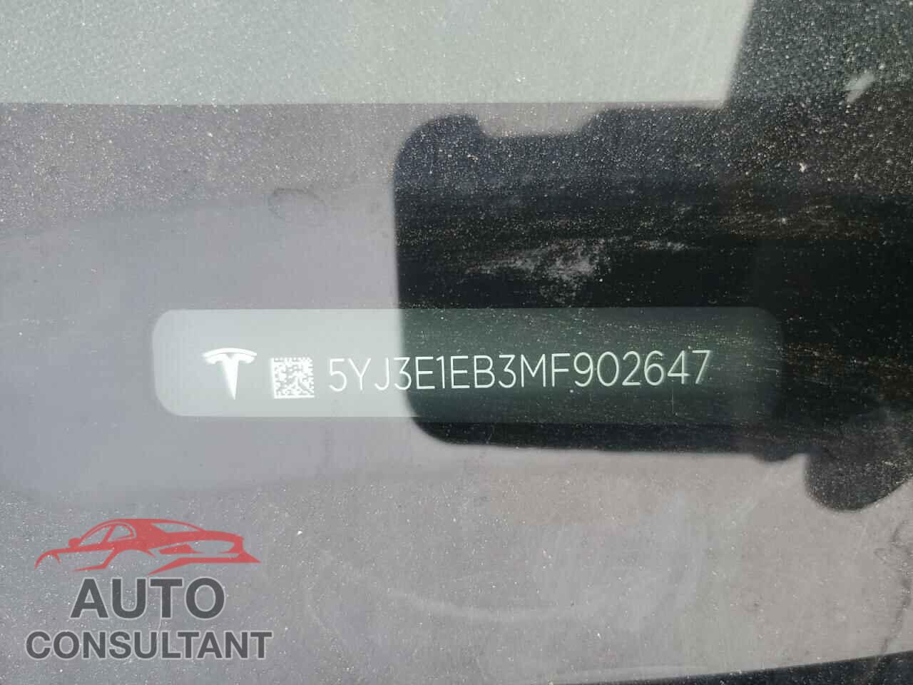 TESLA MODEL 3 2021 - 5YJ3E1EB3MF902647