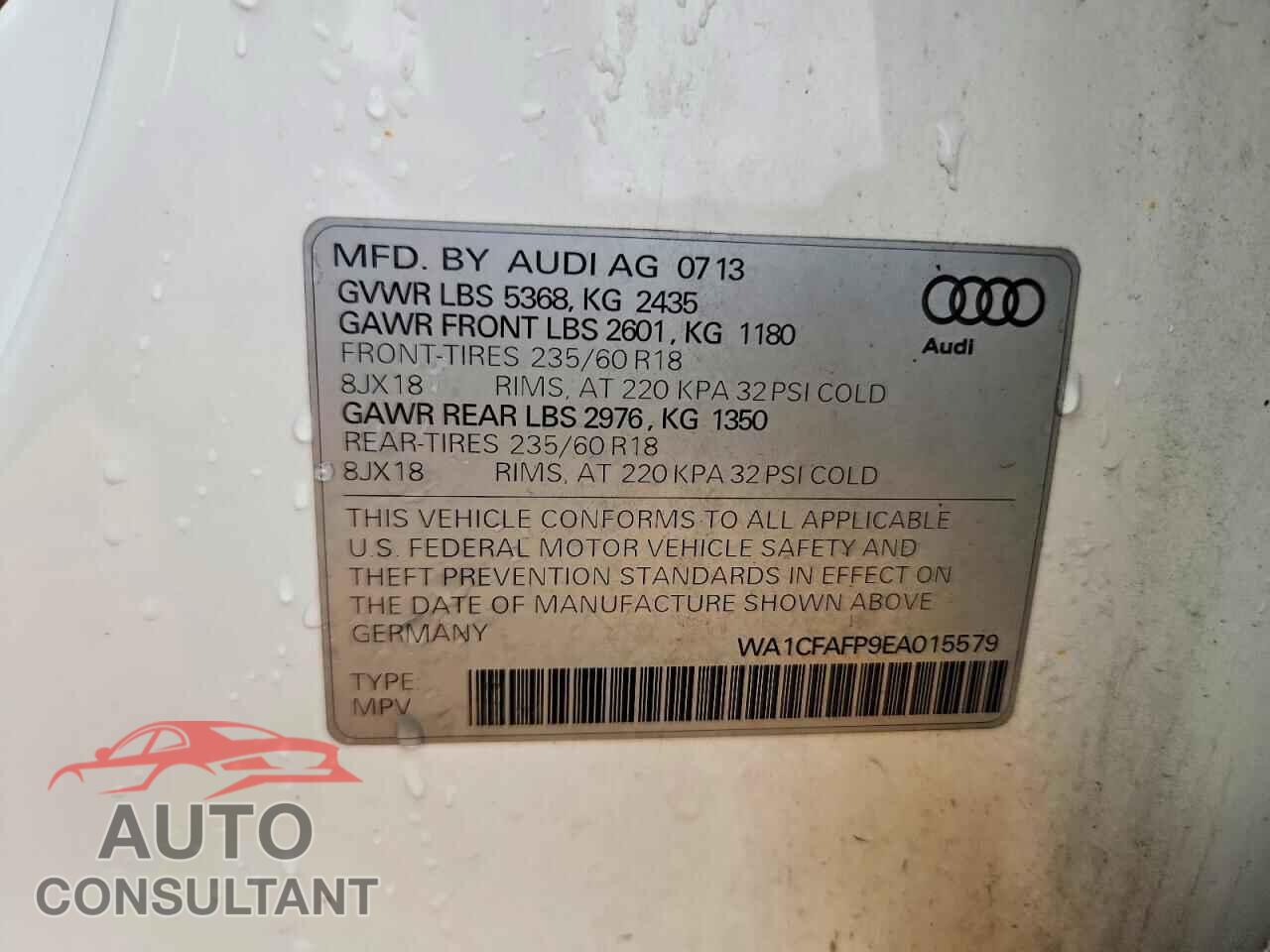 AUDI Q5 2014 - WA1CFAFP9EA015579