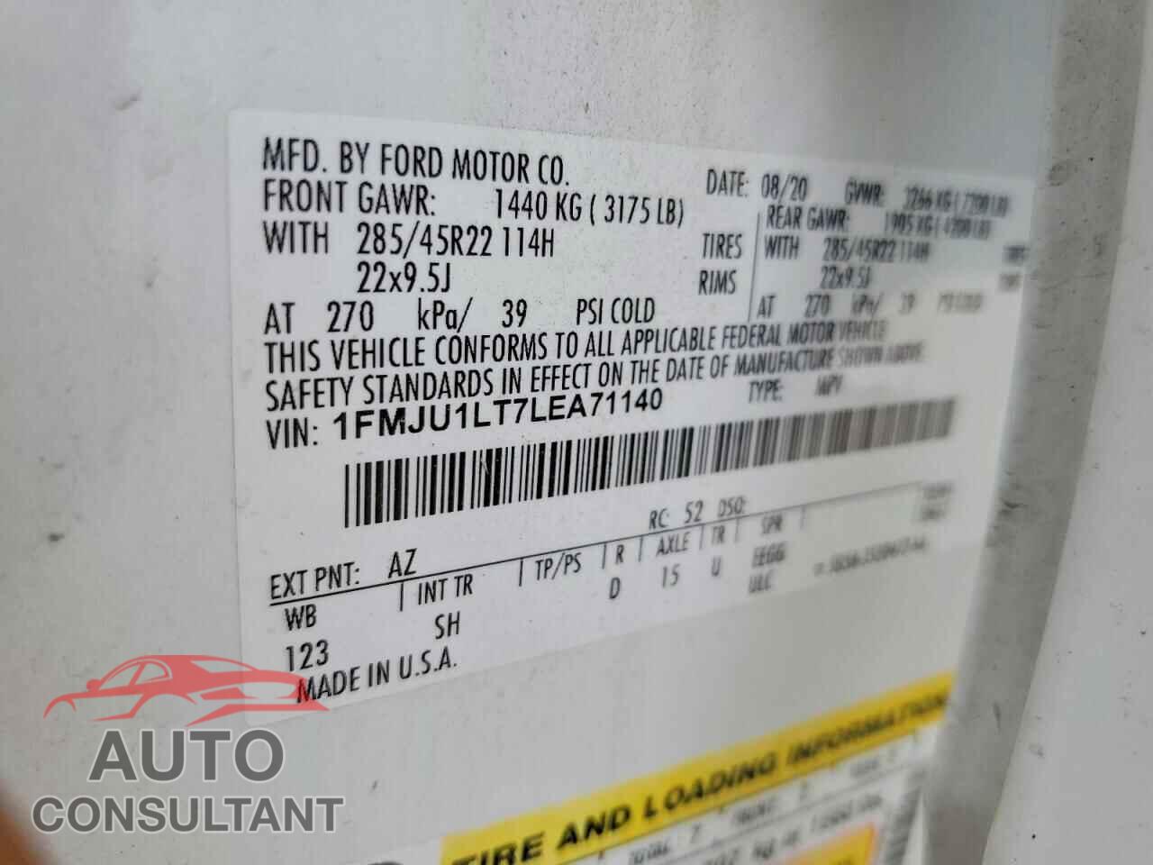 FORD EXPEDITION 2020 - 1FMJU1LT7LEA71140