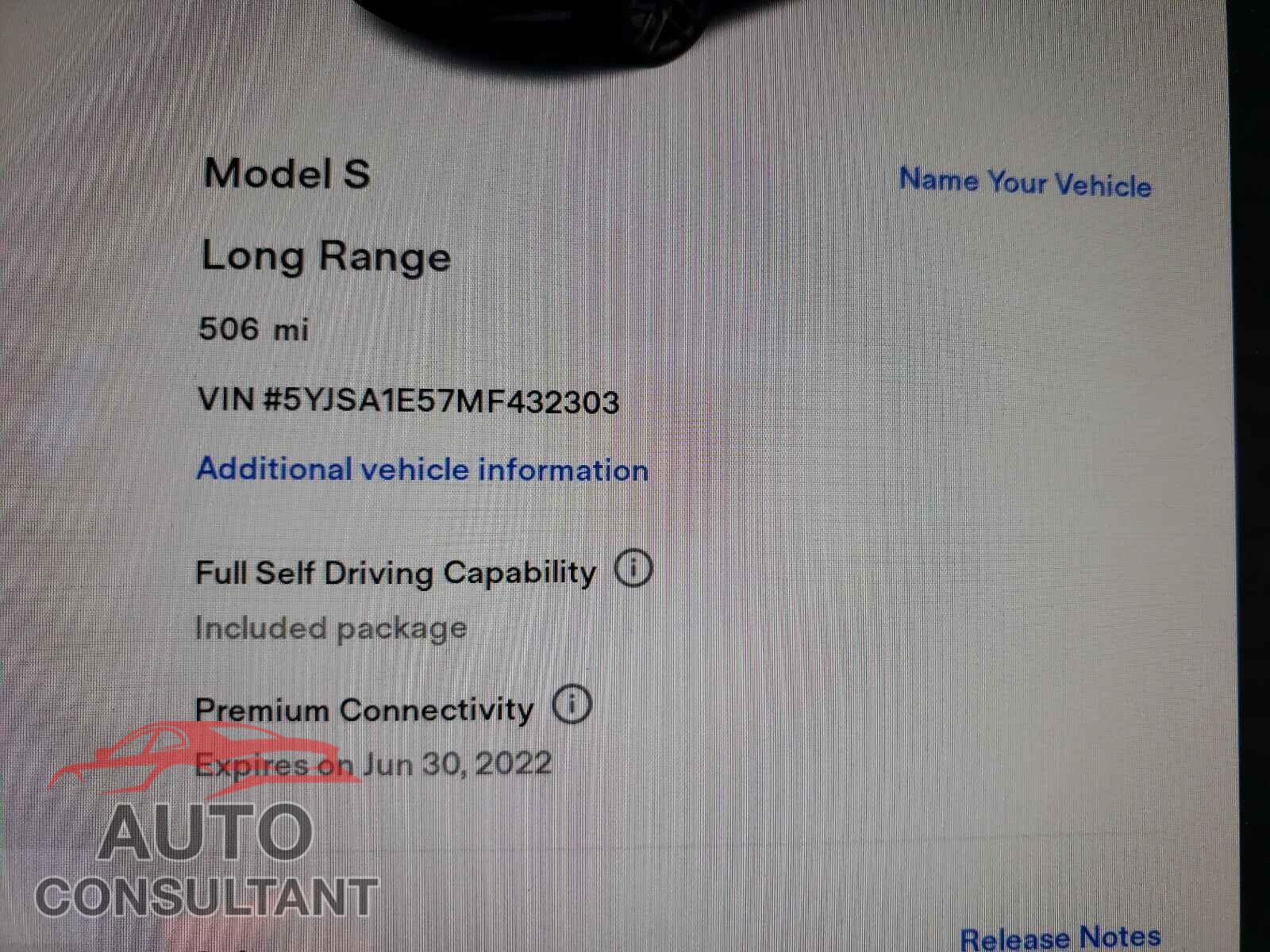 TESLA MODEL S 2021 - 5YJSA1E57MF432303