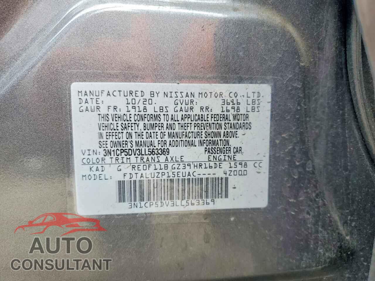 NISSAN KICKS 2020 - 3N1CP5DV3LL563369