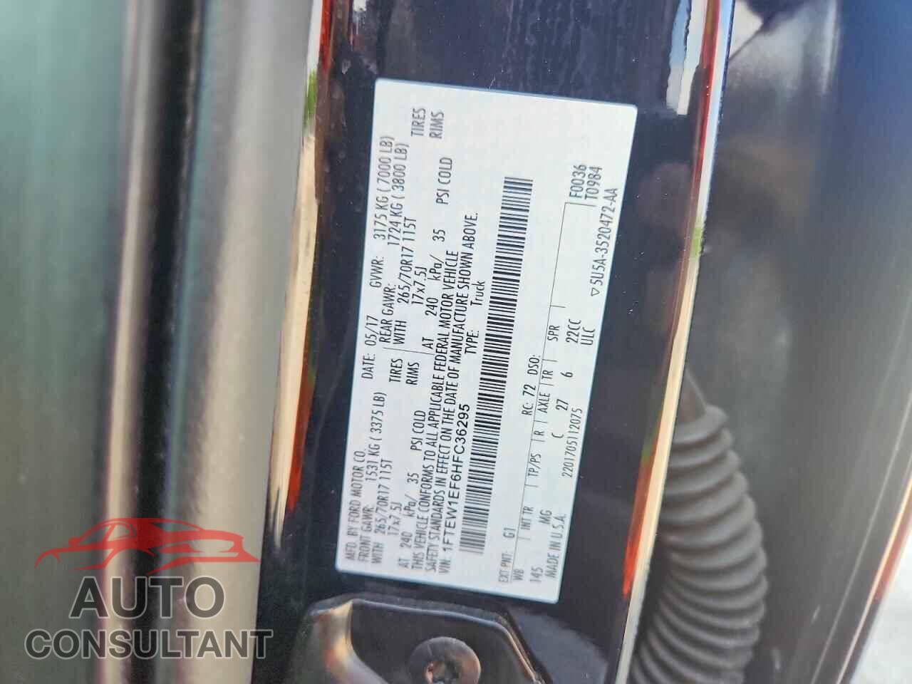 FORD F150 2017 - 1FTEW1EF6HFC36295