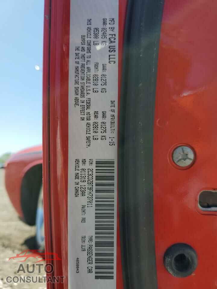 DODGE CHALLENGER 2015 - 2C3CDZBT9FH737011
