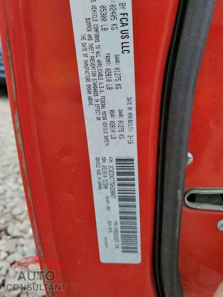 DODGE CHARGER 2016 - 2C3CDXCT7GH228667