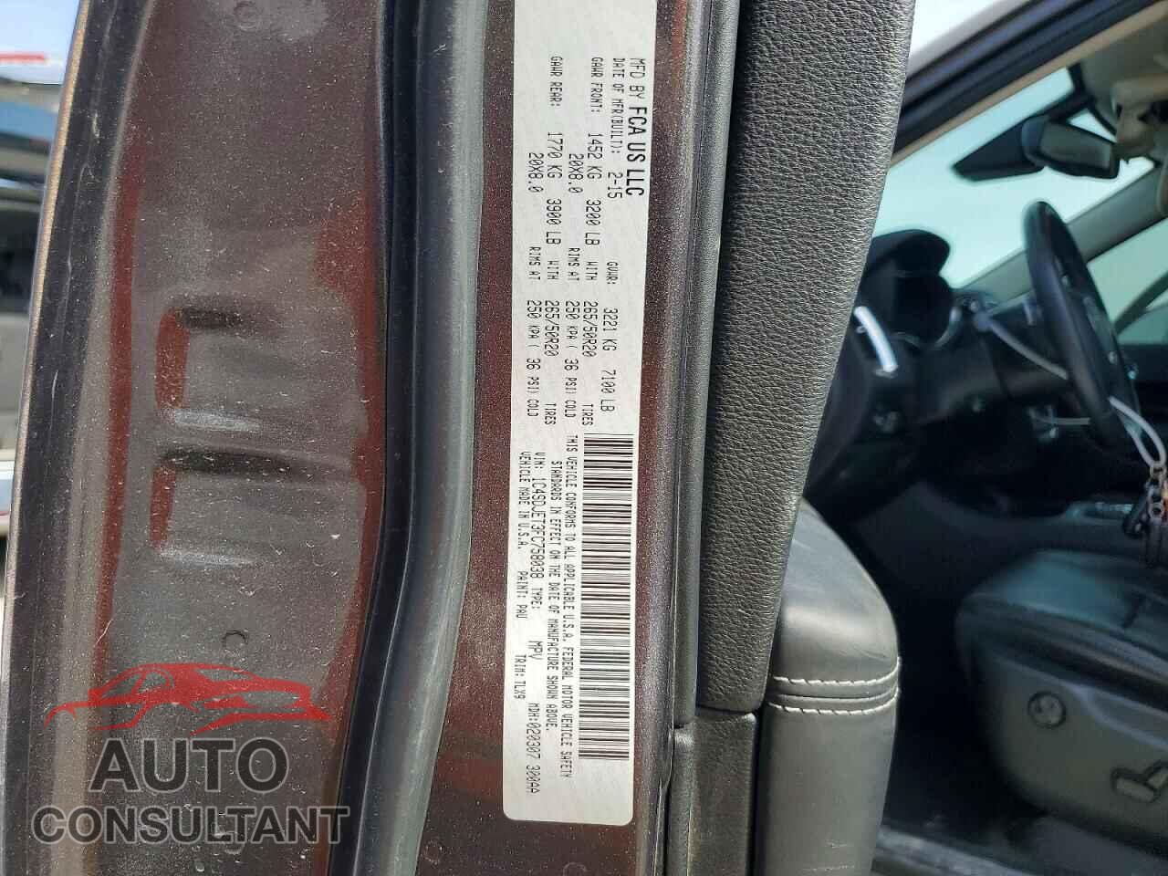 DODGE DURANGO 2015 - 1C4SDJET3FC758038