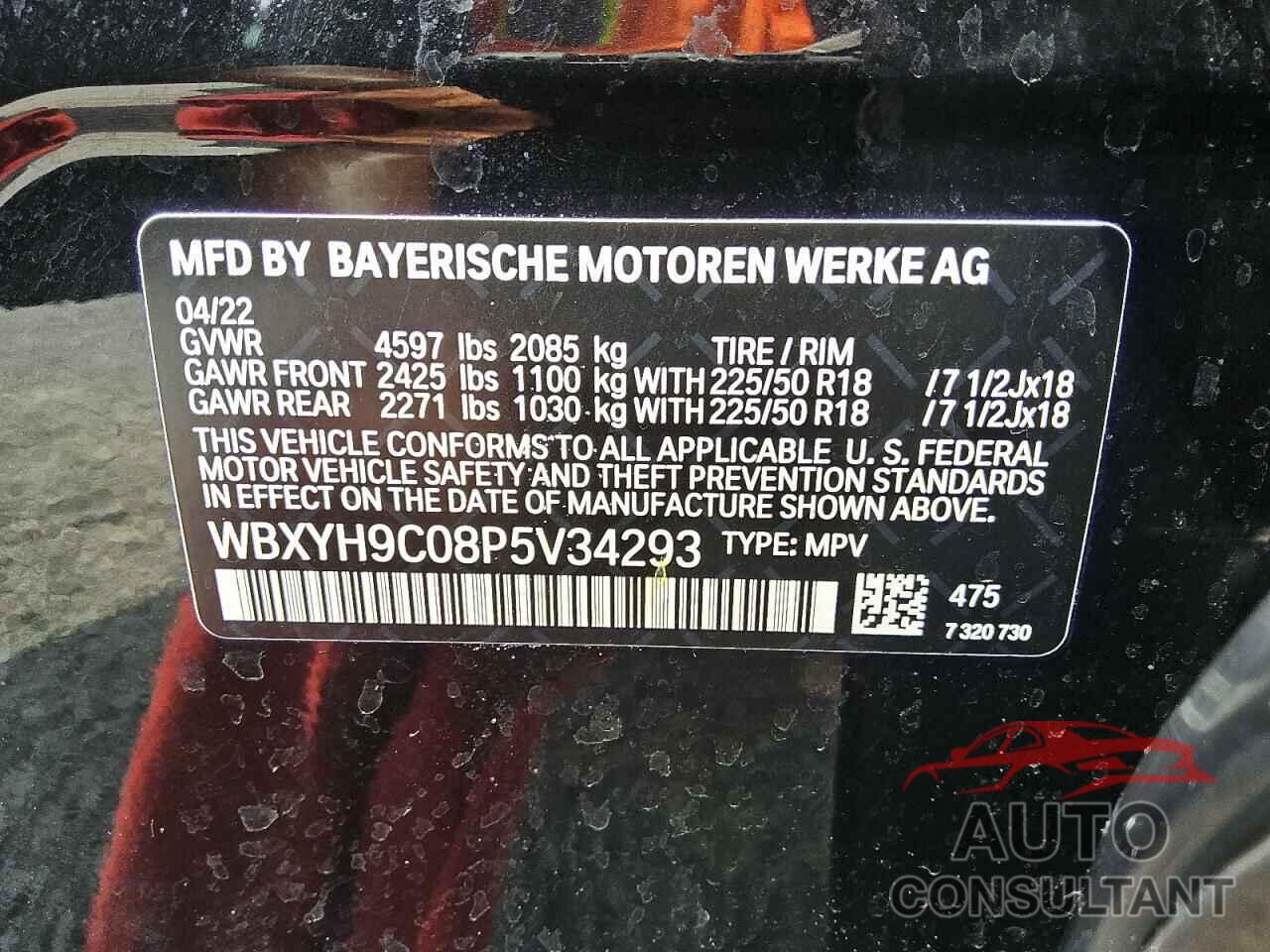 BMW X2 2023 - WBXYH9C08P5V34293
