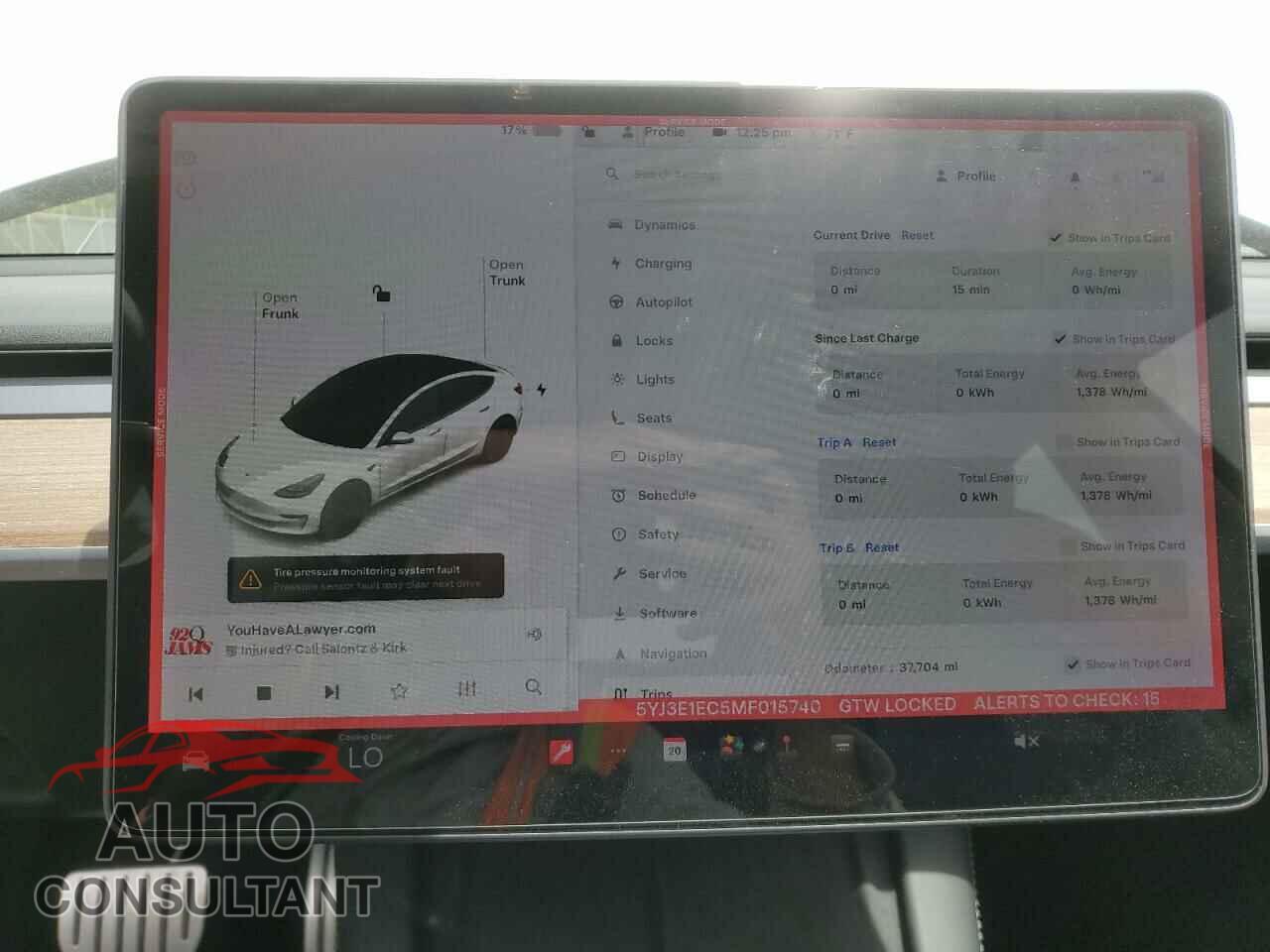 TESLA MODEL 3 2021 - 5YJ3E1EC5MF015740