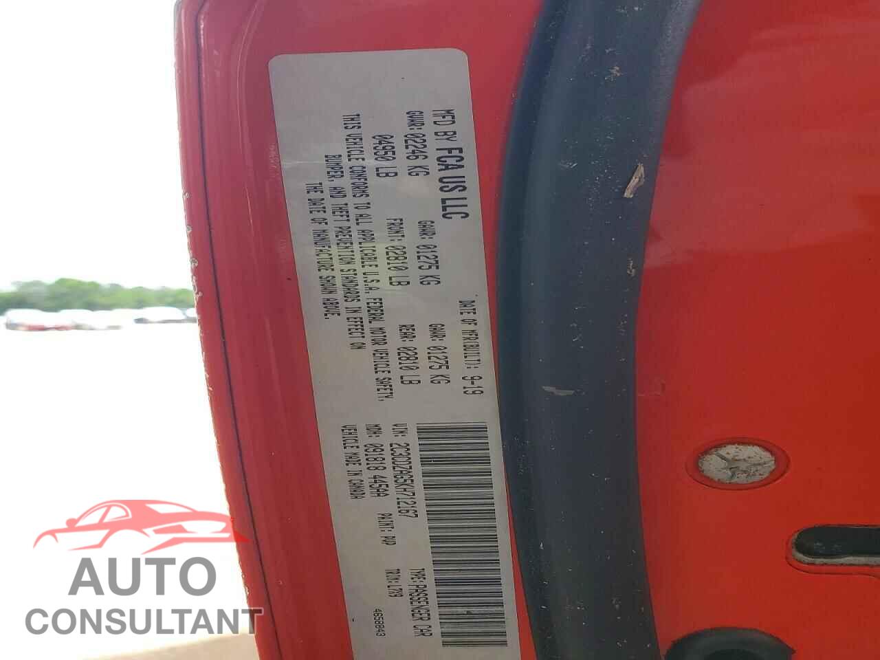 DODGE CHALLENGER 2019 - 2C3CDZAG5KH712167