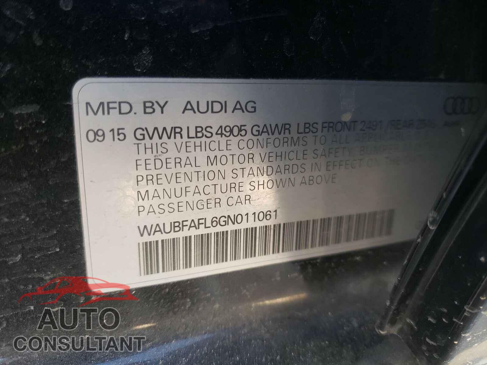 AUDI A4 2016 - WAUBFAFL6GN011061