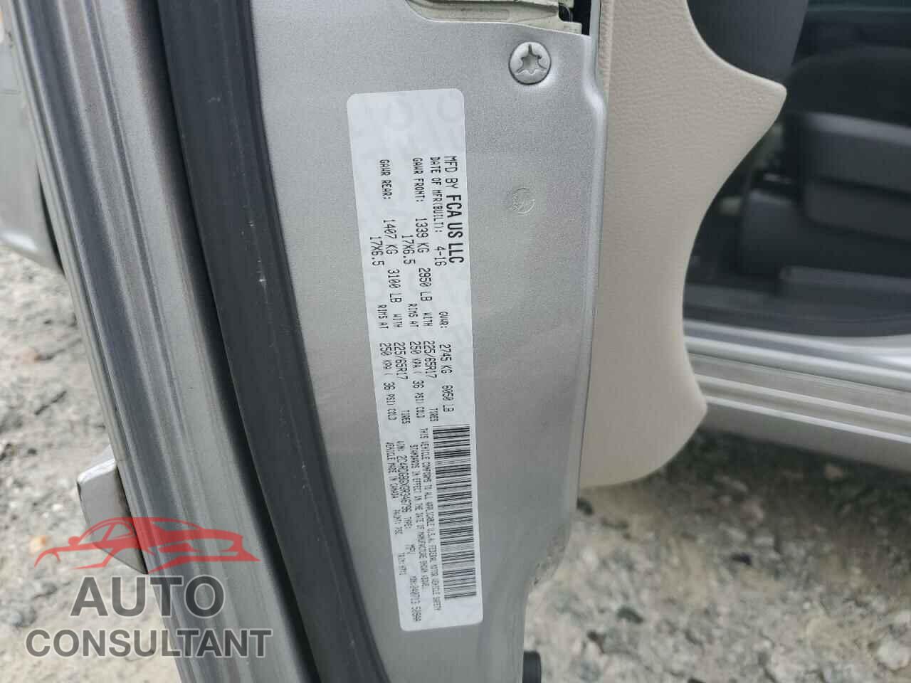 DODGE CARAVAN 2016 - 2C4RDGBGXGR346796