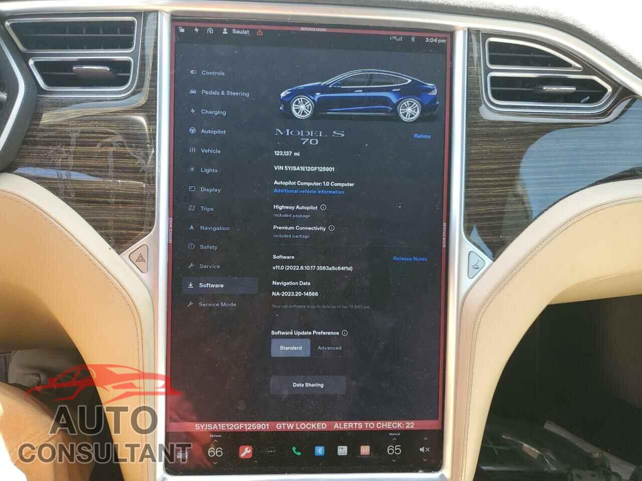 TESLA MODEL S 2016 - 5YJSA1E12GF125901