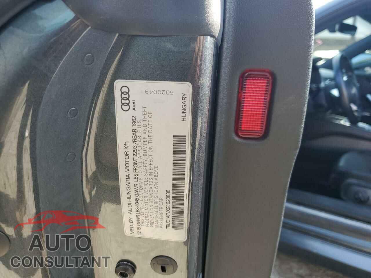 AUDI TTS 2016 - TRUC1AFVXG1020835