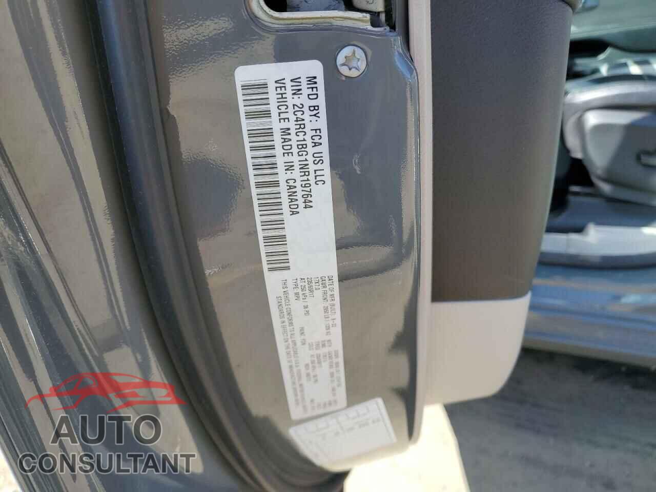 CHRYSLER PACIFICA 2022 - 2C4RC1BG1NR197644