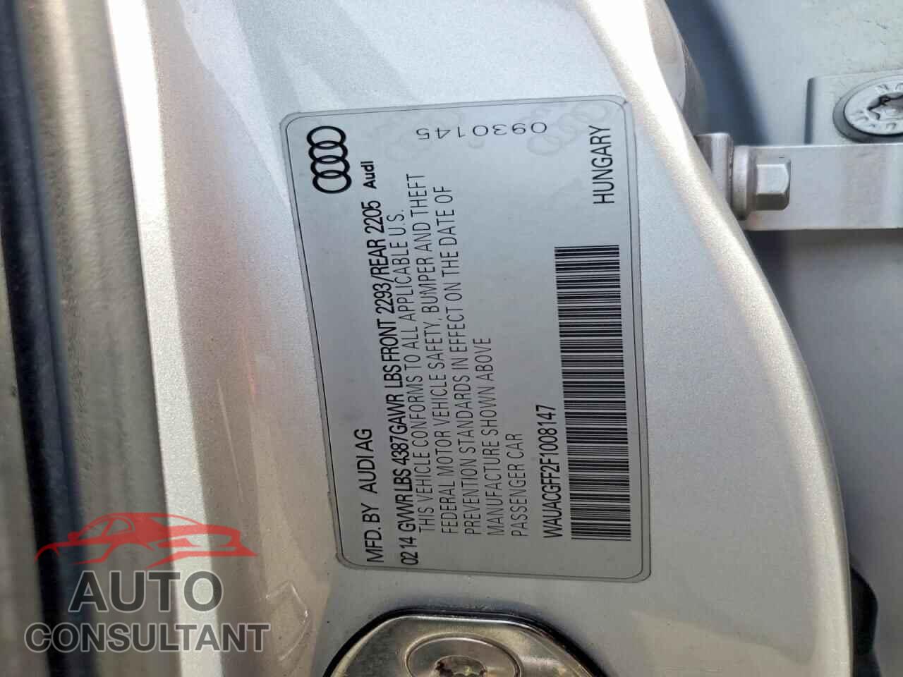 AUDI A3 2015 - WAUACGFF2F1008147