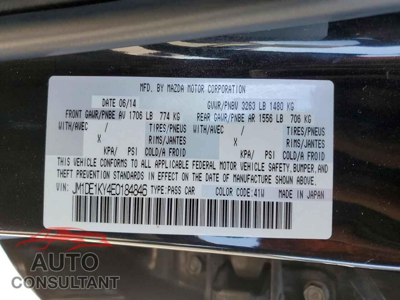 MAZDA 2 2014 - JM1DE1KY4E0184846