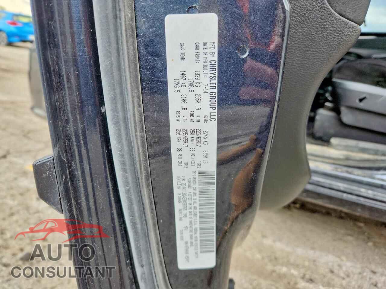 DODGE CARAVAN 2014 - 2C4RDGBG4ER458765