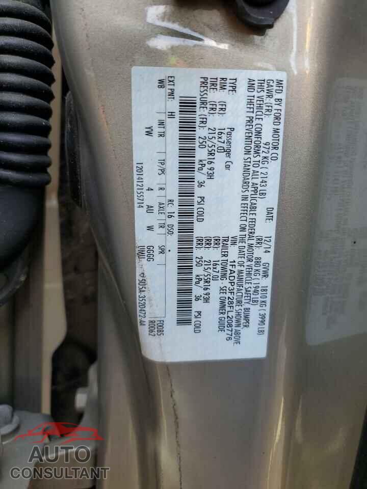 FORD FOCUS 2015 - 1FADP3F28FL208776
