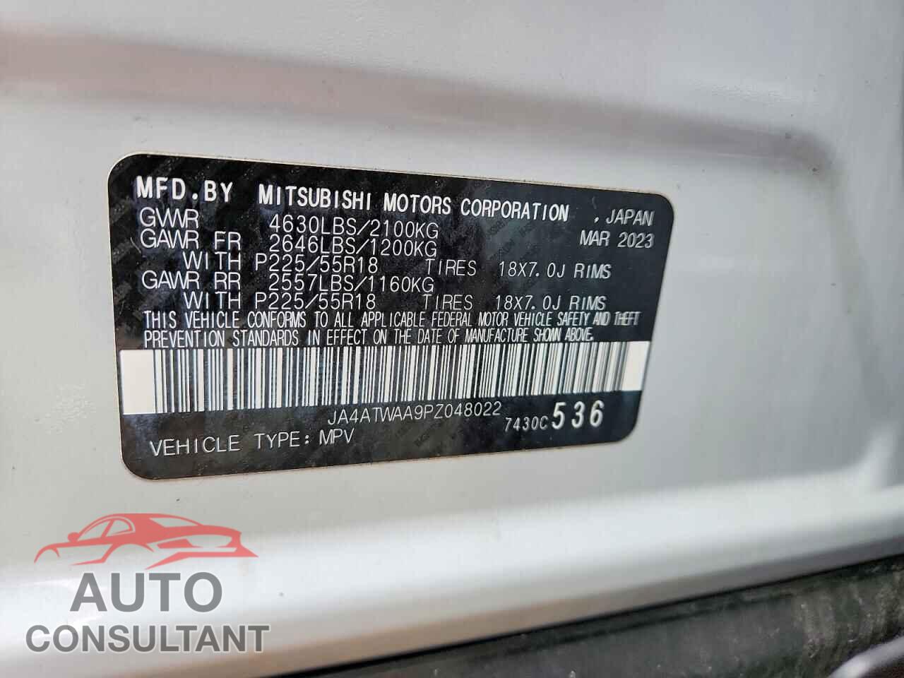 MITSUBISHI ECLIPSE 2023 - JA4ATWAA9PZ048022