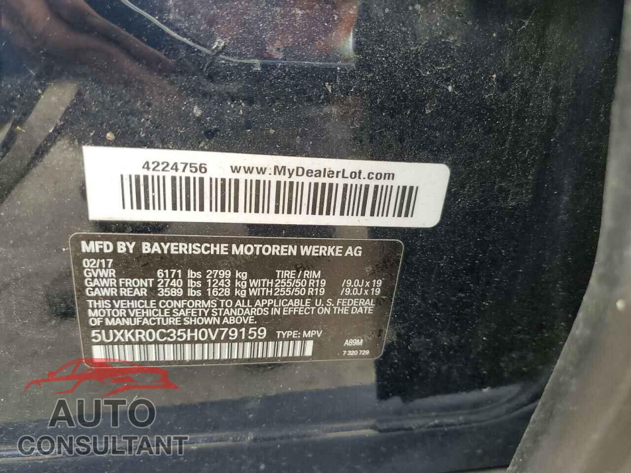 BMW X5 2017 - 5UXKR0C35H0V79159