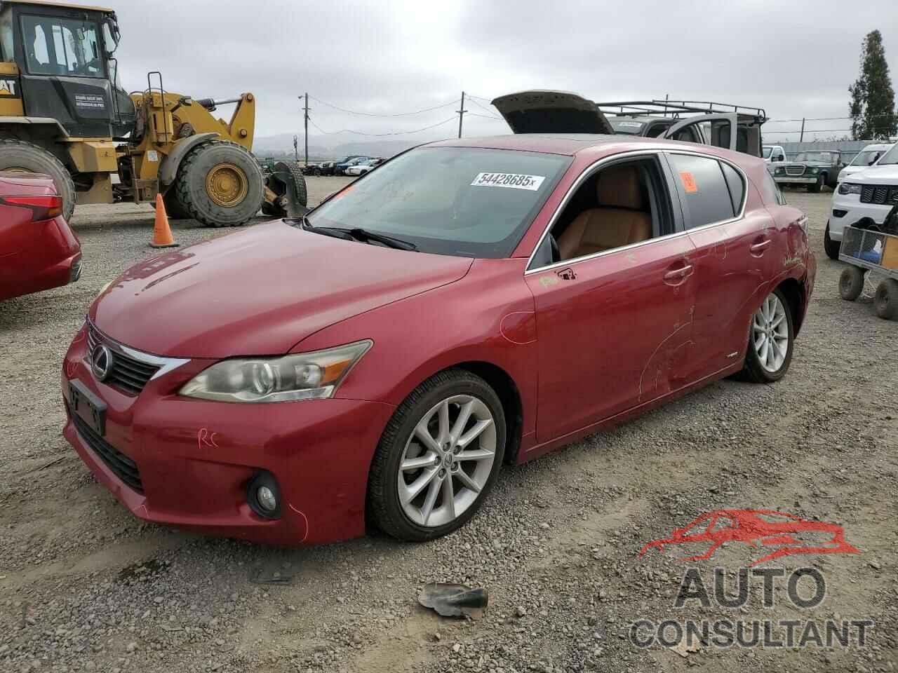 LEXUS CT 200 2012 - JTHKD5BH4C2113311