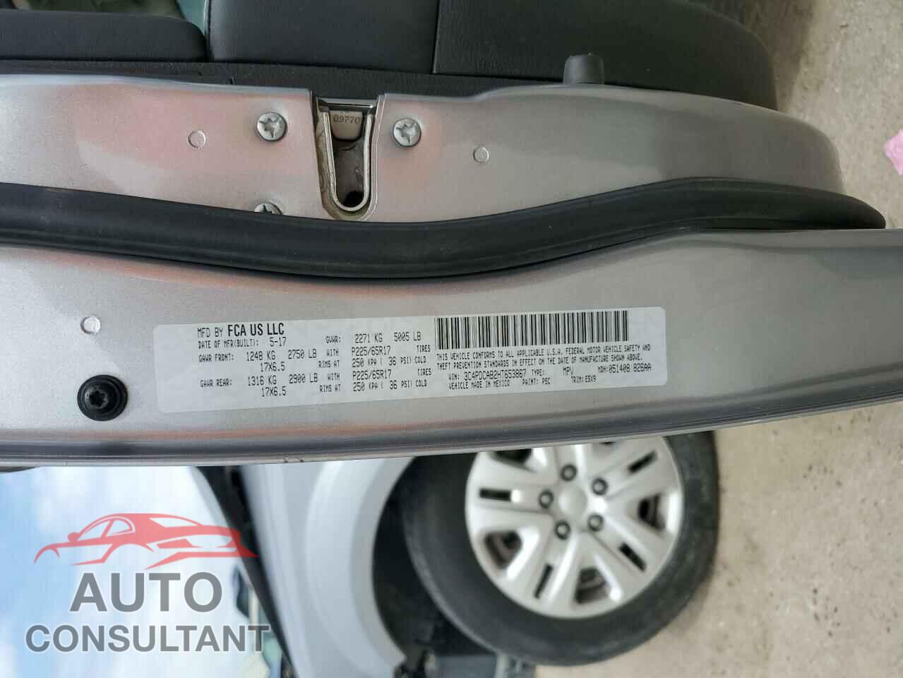 DODGE JOURNEY 2017 - 3C4PDCAB2HT653867