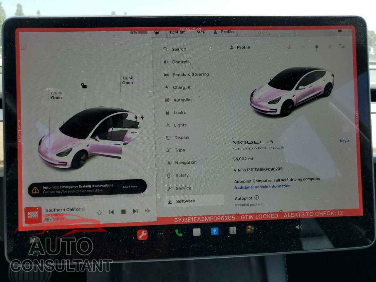TESLA MODEL 3 2021 - 5YJ3E1EA5MF096205