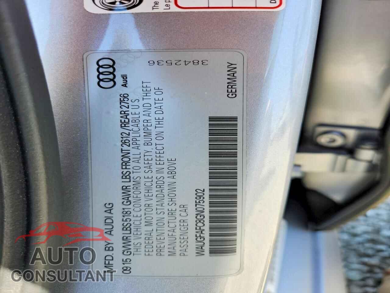 AUDI A6 2016 - WAUGFAFC8GN075902