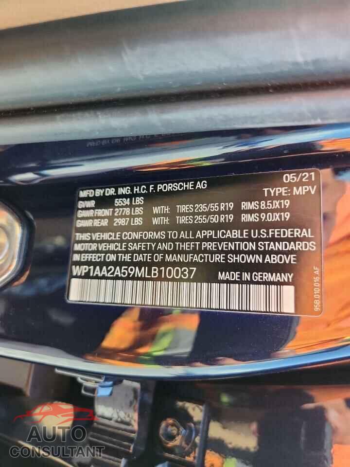 PORSCHE MACAN 2021 - WP1AA2A59MLB10037