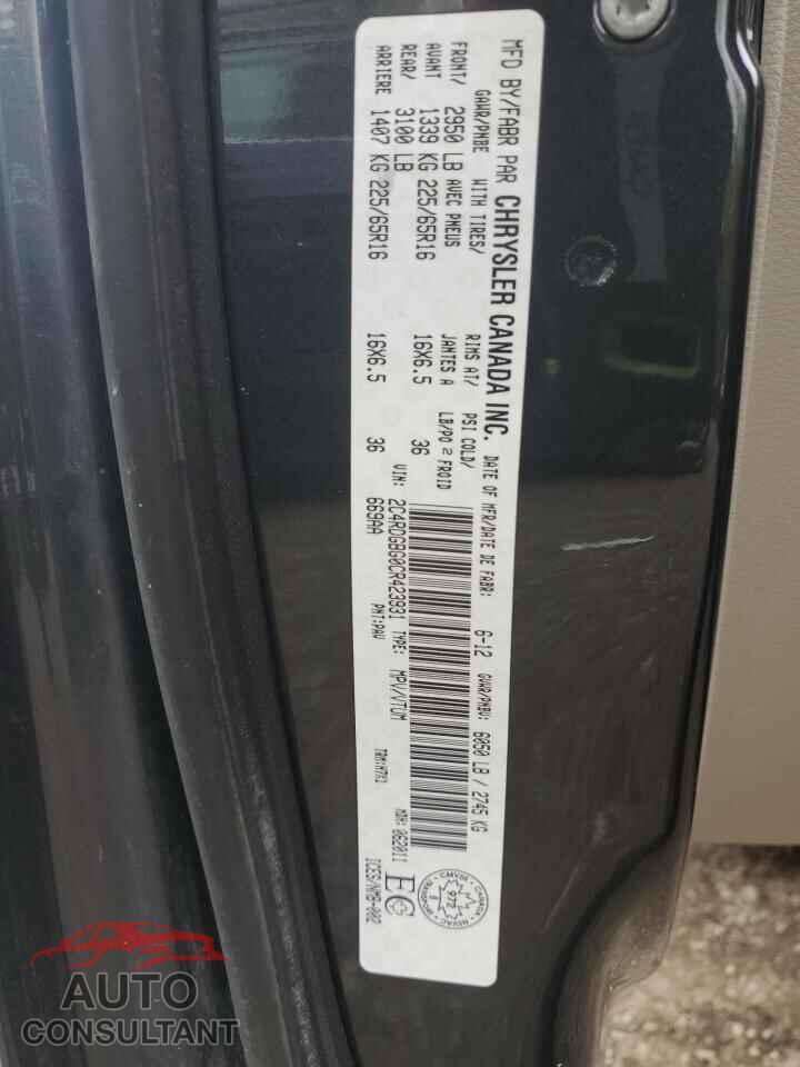 DODGE CARAVAN 2012 - 2C4RDGBG0CR423931