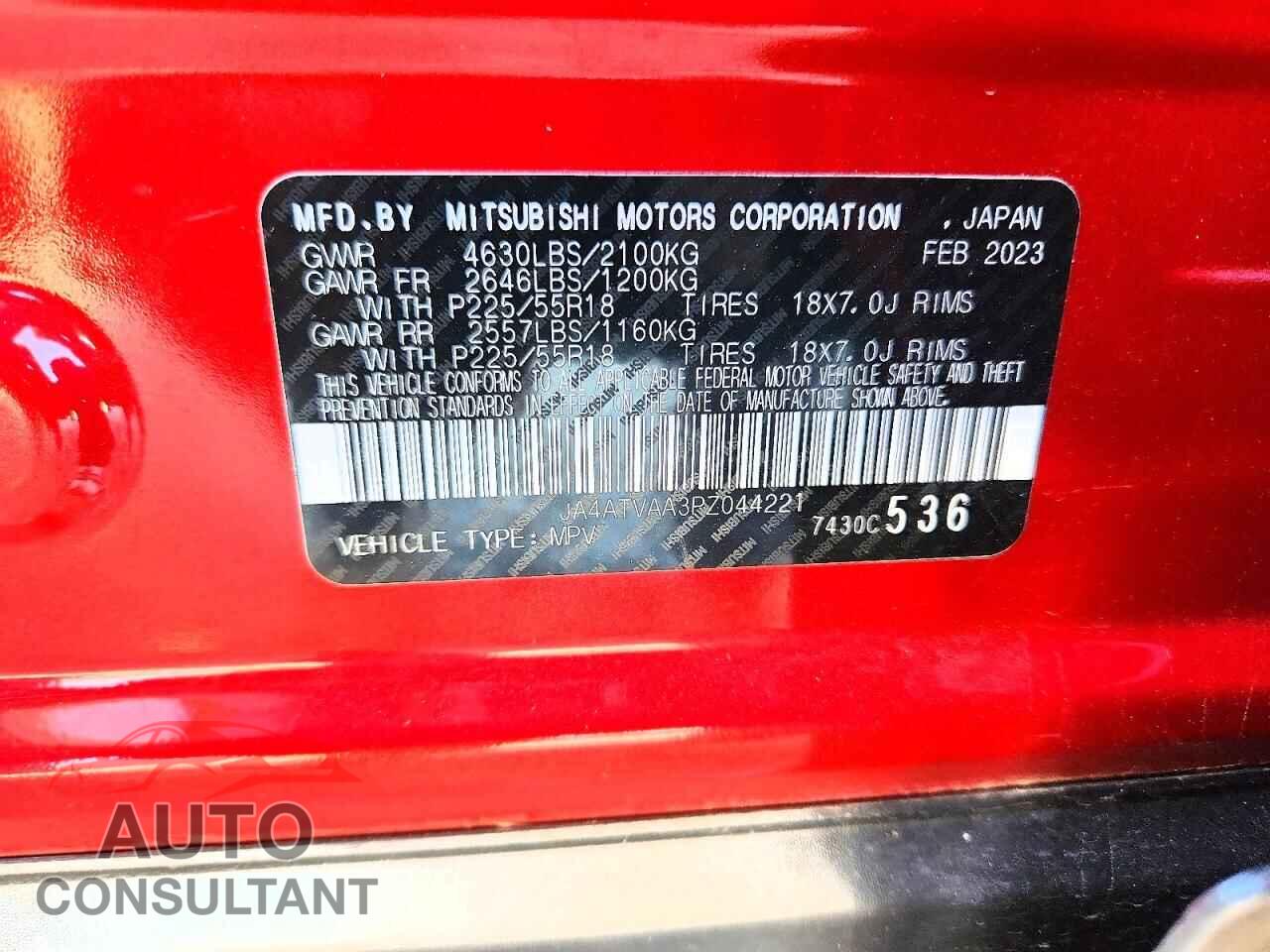 MITSUBISHI ECLIPSE 2023 - JA4ATVAA3PZ044221