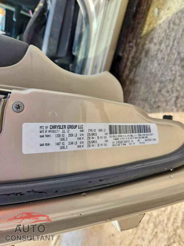 DODGE CARAVAN 2012 - 2C4RDGBG7CR408729
