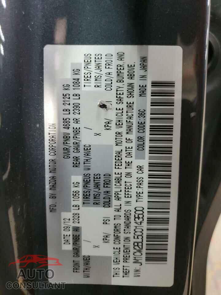 MAZDA 5 2012 - JM1CW2BL5C0143500