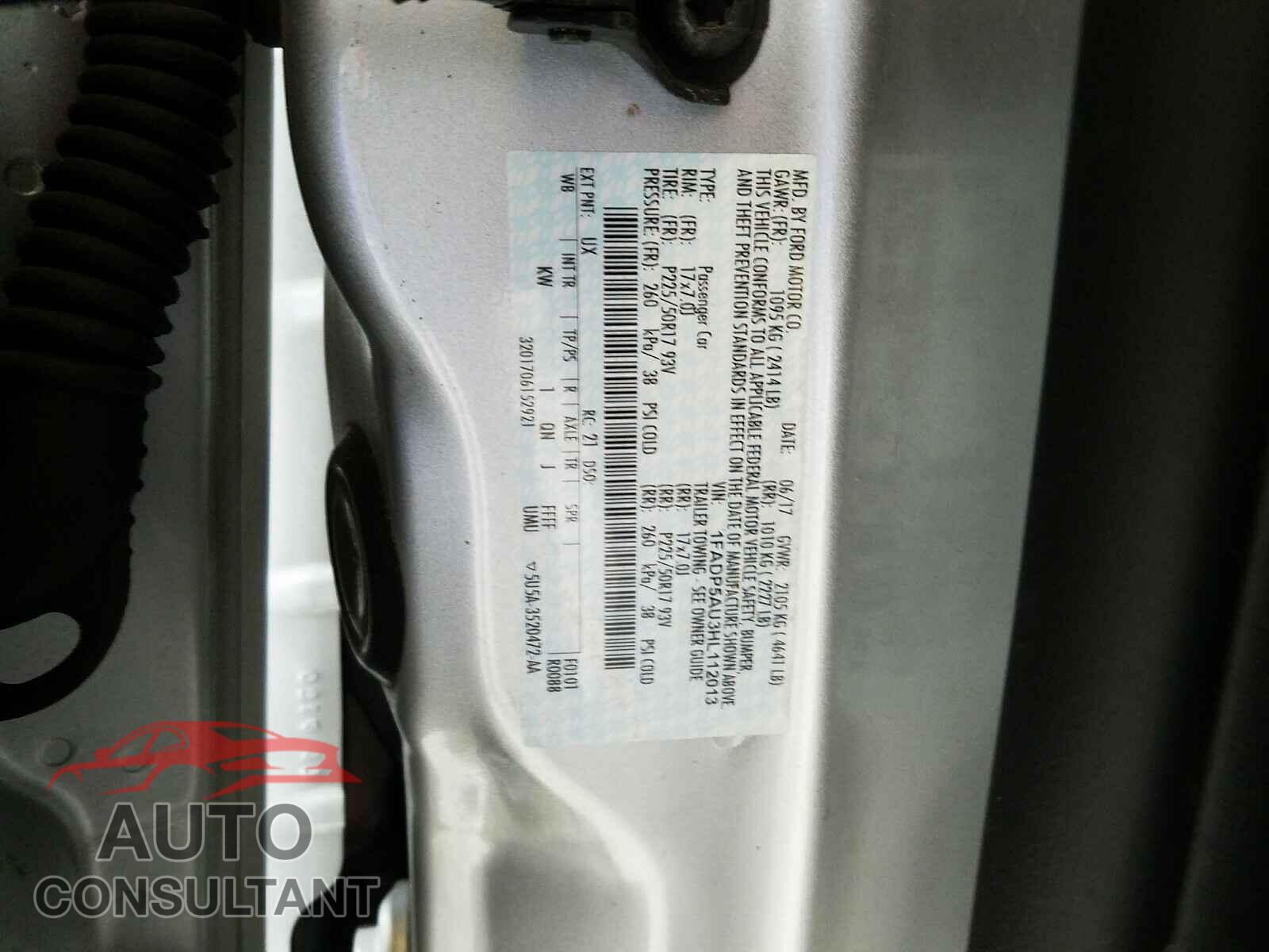FORD CMAX 2017 - 1FADP5AU3HL112013