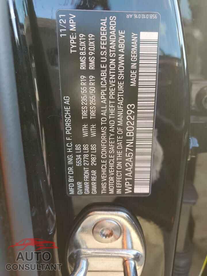 PORSCHE MACAN 2022 - WP1AA2A57NLB02293